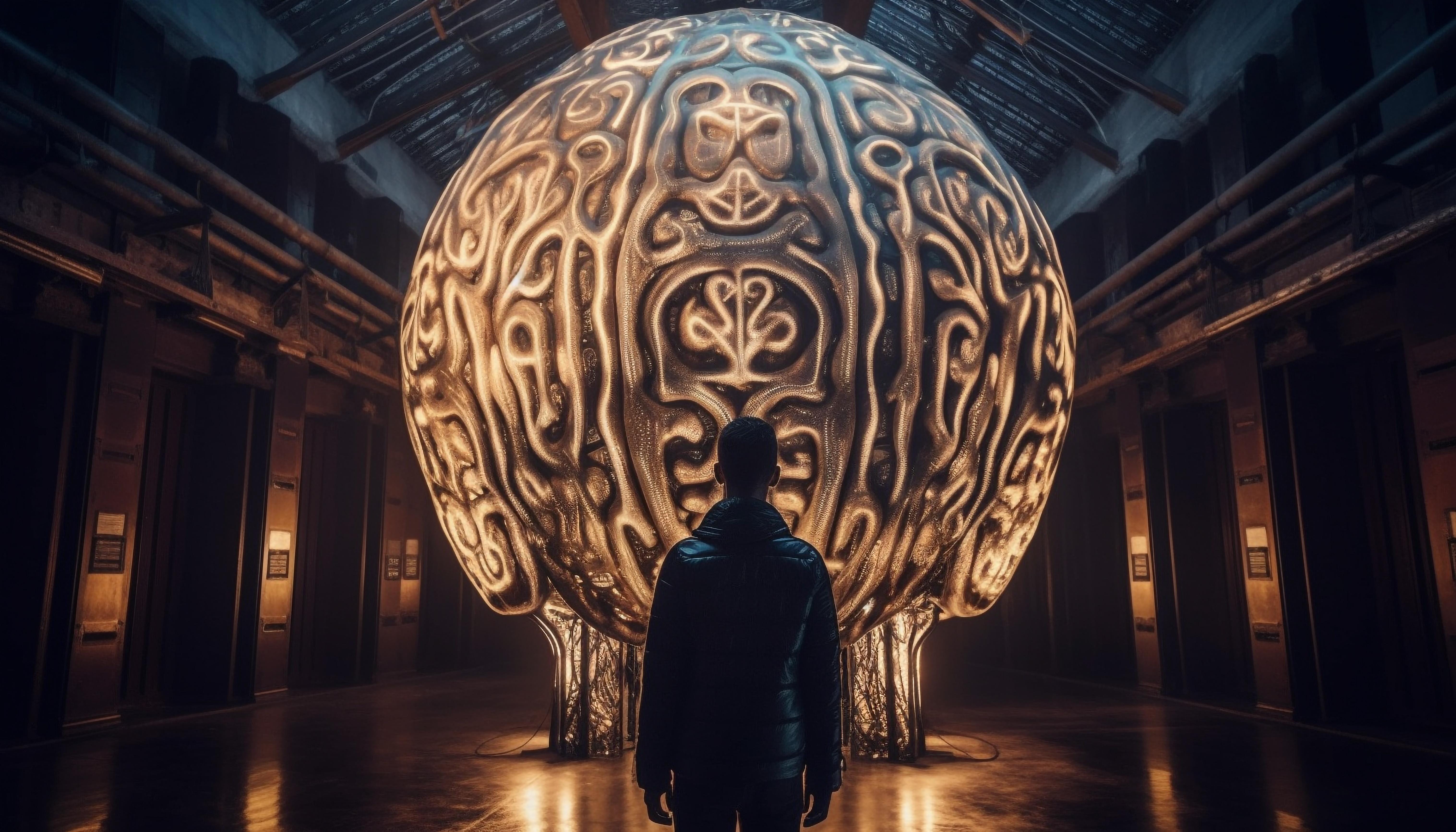 An intricate abstract geometric pattern that creates a sense of depth and movement, challenging visual perception.