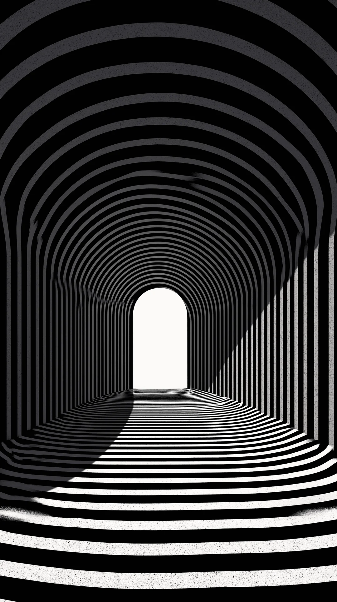 A geometric optical illusion showing distorted squares within a grid creating a sense of bending