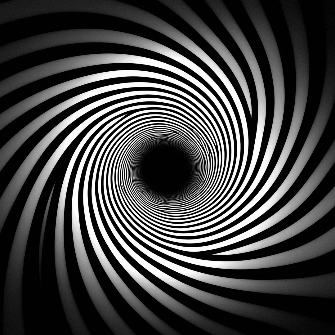 A perspective illusion depicting an impossible staircase that continuously ascends or descends